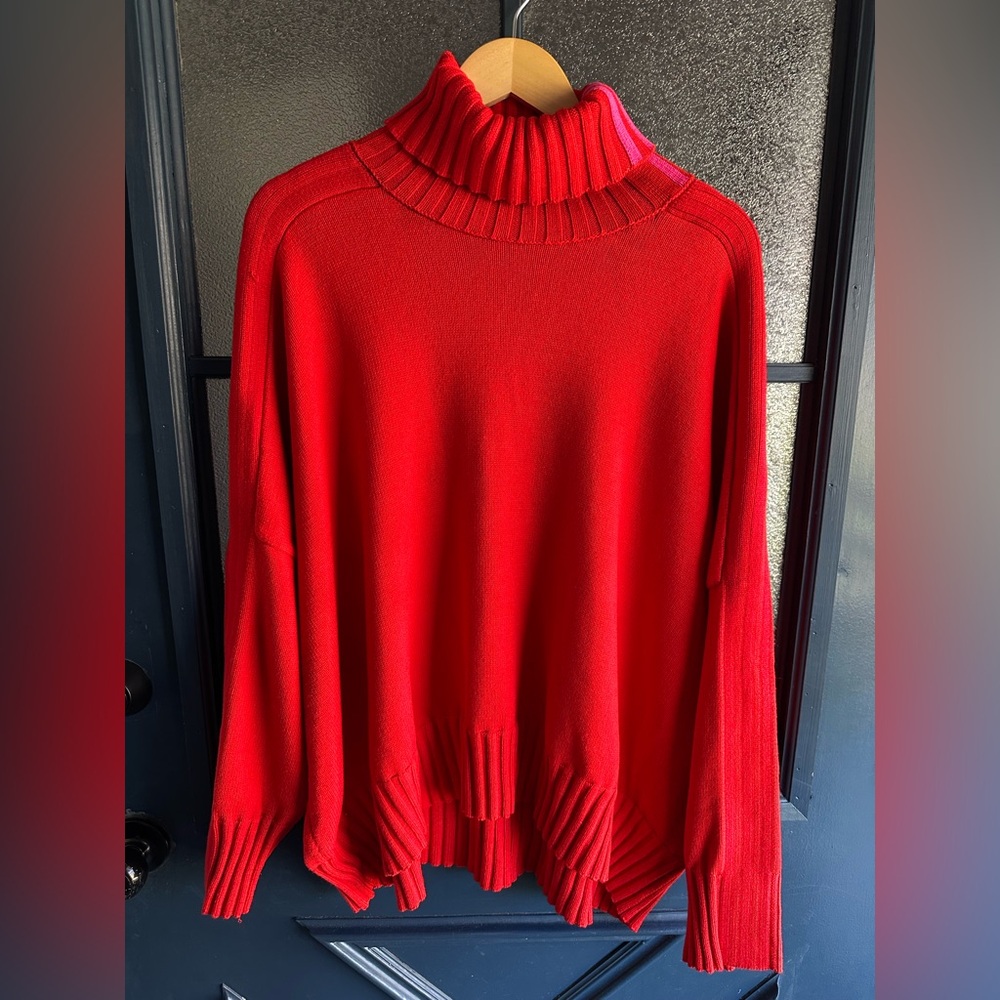 Adidas Red Turtleneck Sweater